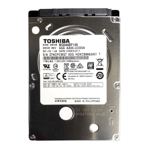 هارد HDD لپ تاپی اینترنال مدل BF100 برند TOSHIBA توشیبا 1TB - 2.5 INCH - گارانتی ماتریکس