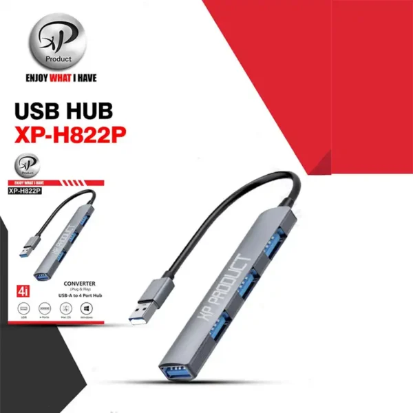 هاب  4 PORT مدل 822P برند XP اکس پی USB3.0