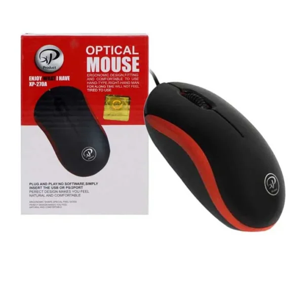 موس سیم دار مدل 270R برند XP اکس پی مشکی