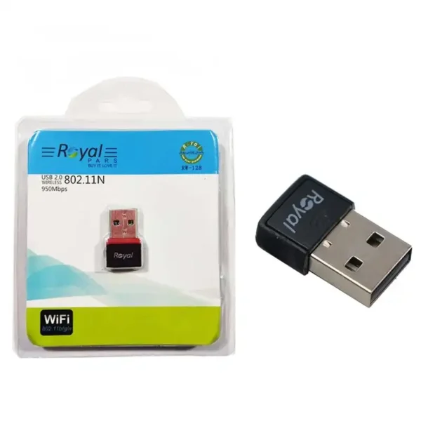 کارت شبکه مدل RW-128 برند ROYAL رویال BAND 2.4GHZ - مشکی - گارانتی مهام