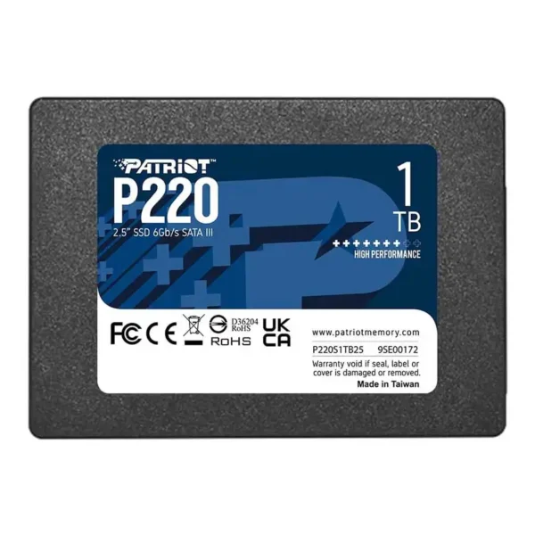 هارد SSD SATA3 مدل P220 برند PATRIOT  1TB - گارانتی الماس رایان