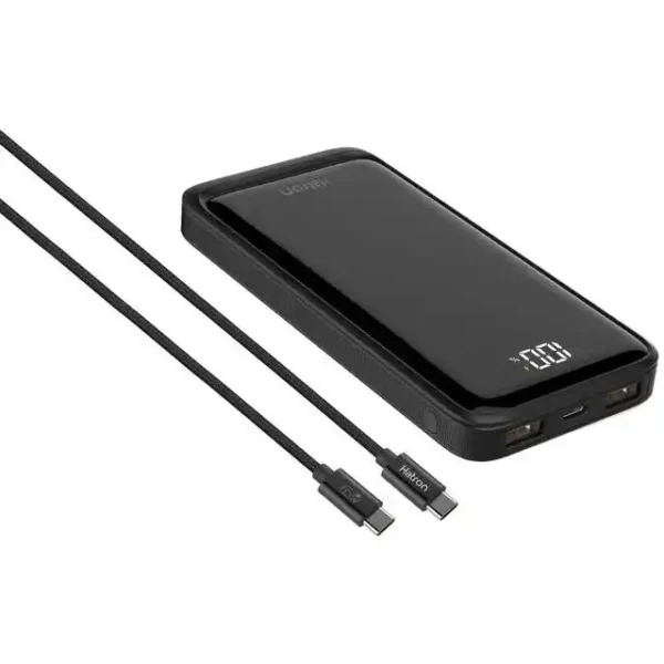 پاور بانک مدل HPB1055G برند HATRON هترون MAH1000 - مشکی - 22.5W - گارانتی فورتیم