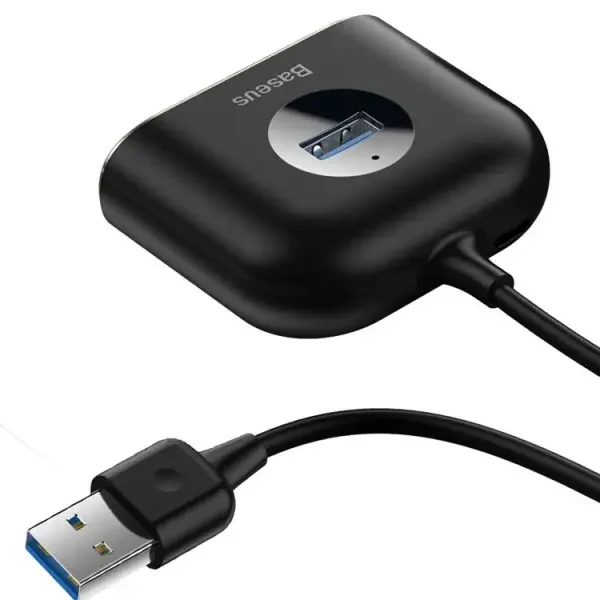 هاب USB مدل CAHUB -AY01 برند BASEUS  مشکی - USB3*1 - USB2*3 - 4PORT