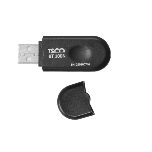 دانگل بلوتوث مدل BT100N برند TSCO تسکو - برای اسپیکر غیر بلوتوثی  مشکی - BT V5.0 - گارانتی توسن سیستم