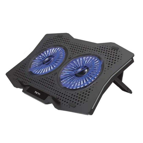 کول پد مدل TCLP 3108 برند TSCO تسکو-مناسب 10 تا 18 اینچ- مشکی - 2 فن - تنظیم ارتفاع-گارانتی توسن سیستم