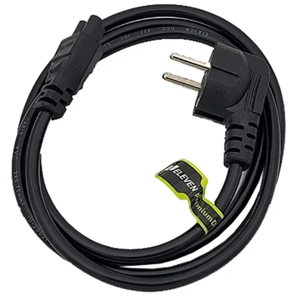 کابل برق لپ تاپ   برند الون ELEVEN  متراژ 1.5 0.75*3 مشکی گارانتی رایان آروند 12 ماه