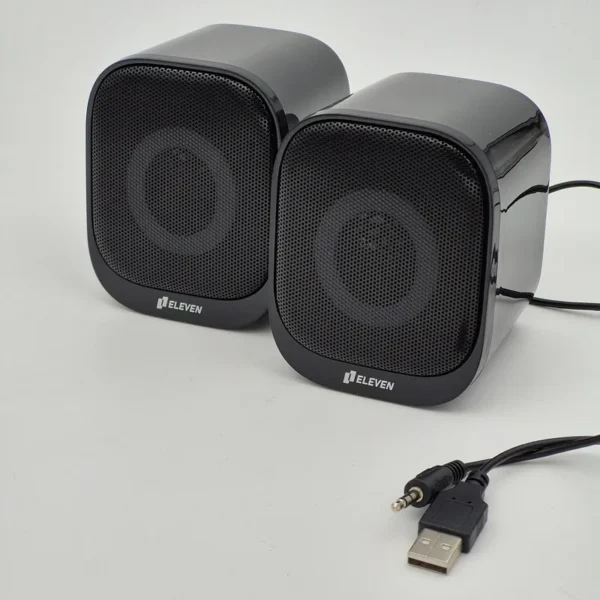 اسپیکر دوتکه مدل SU-205 برند ELEVEN الون مشکی - گارانتی رایان آروند