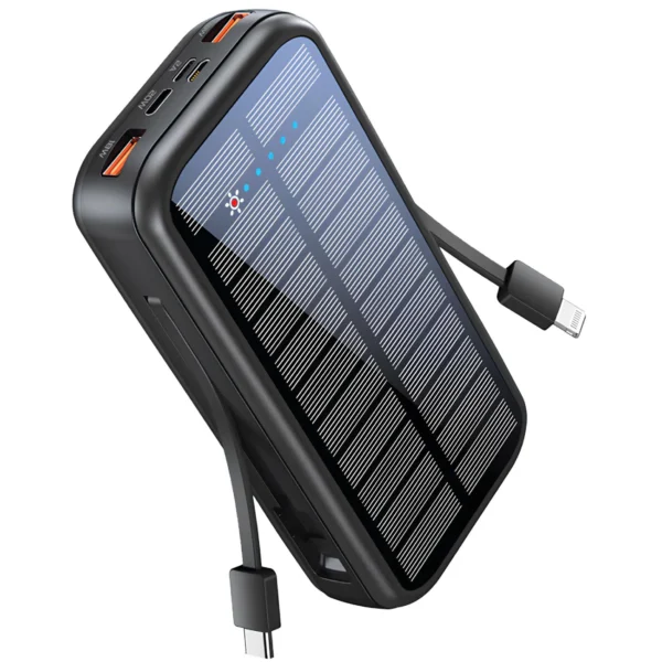 پاور بانک مدل SOLAR 2 (GL-PB66) برند GREEN LION گرین لاین - مشکی MAH 20000 - PD 20W - USB&TYPE C