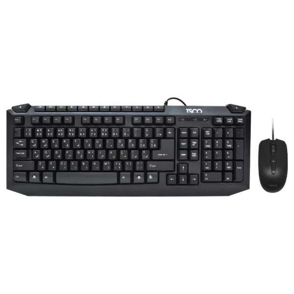 کیبورد موس سیم دار مدل TM8054N برند TSCO تسکو  مشکی - گارانتی توسن سیستم