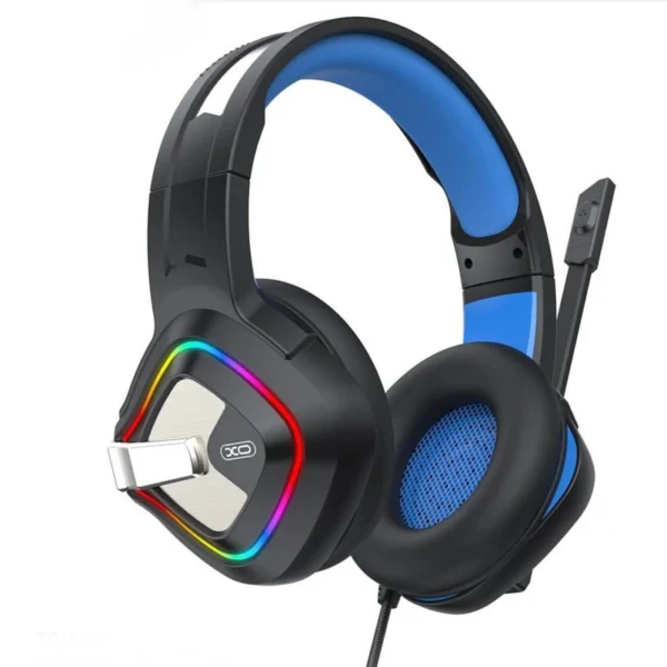 هدست سیم دار گیمینگ مدل GE08 برند XO  مشکی - RGB -متراژ 2 - گارانتی امادو