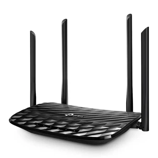 مودم روتر و اکسس پوینت مدل ARCHER C6 برند TP-LINK مشکی - 4آنتن DUAL BAND - گارانتی متم اف