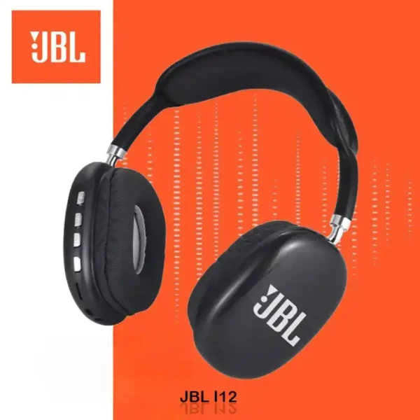 هدست بلوتوث+رم برند JBL مدل I12 رنگ مشکی-گارانتی تست -غیر اورجینال