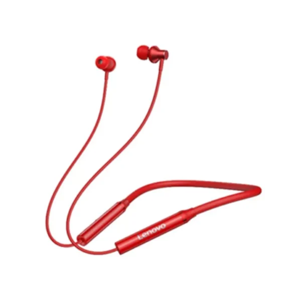هدست گردنی بلوتوث مدل HE05X برند LENOVO رنگ قرمز-گارانتی تست-غیر اورجینال