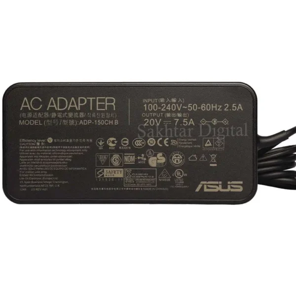 شارژر لپ تاپ ASUS 20V 7.5A PU 500 گارانتی تست و اصالت کالا