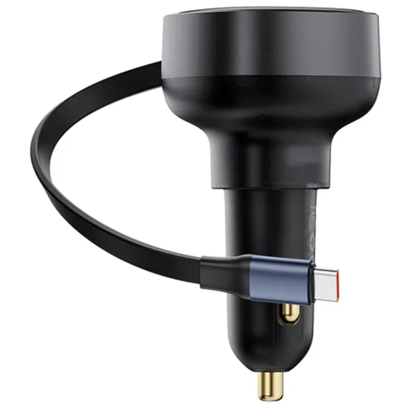 شارژر فندکی مدل ENJOYMENT PRO (CCTXP-UC) برند BASEUS بیسوس - مشکی - کابل متصل  USB*1 30W - PD 30W - گارانتی آونگ