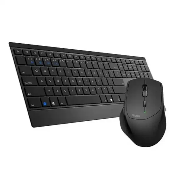 کیبورد و موس بیسیم+بلوتوث مدل 9500M  برند RAPOO رنگ مشکی+فلزی+گارانتی پانا