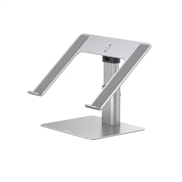 استند نگهدارنده لپ تاپ مدل METAL برند BASEUS بیسوس نقره ای - تنظیم ارتفاع - فلزی