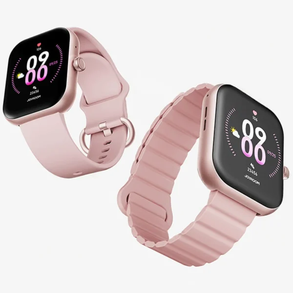 ساعت هوشمند مدل JR-FT5 PLUS برند JOYROOM جویروم- صورتی - ضد اب تا عمق 10 متر SCREN 1.96 - BT V5.4 - TIME 8-12 DAYS