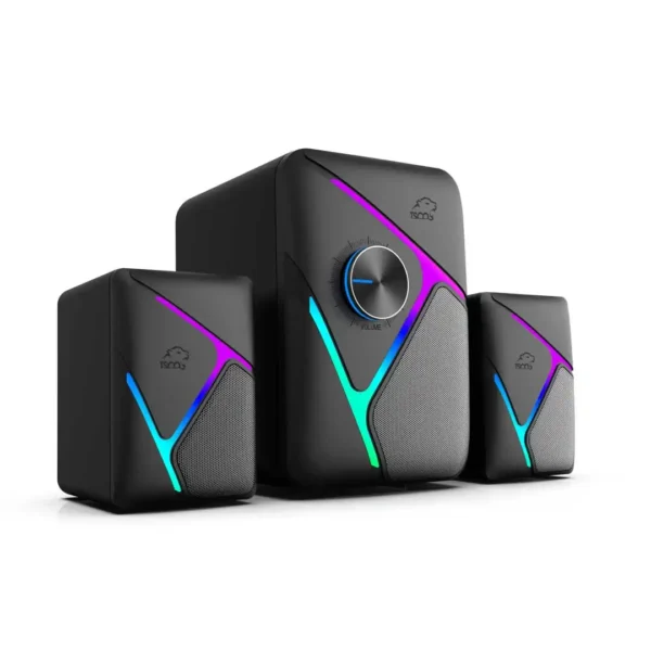 اسپیکر 3 تیکه گیمینگ مدل GS2111 برند TSCO تسکو -پورت USB جک 3.5-دارای نمایشگر 7 رنگ -گارانتی توسن سیستم