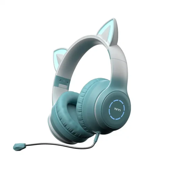 هدست بیسیم شارژی مدل TH5389 برند TSCO تسکو  گربه ای - سبز - گارانتی توسن سیستم