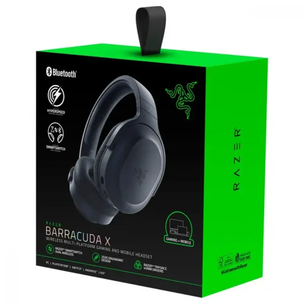هدست بیسیم مدل BARRACUDA X 2022 برند RAZER ریزر-رنگ مشکی- گارانتی 18 ماهه سیاره سبز(گرین)