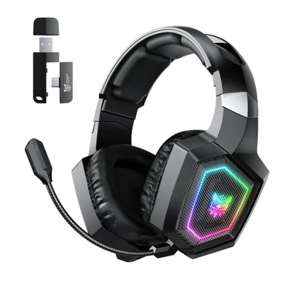 هدست بیسیم گیمینگ مدل GT806 برند ONIKUMA اونیکوما -رنگ مشکی-سه حالته(بلوتوث+جک3.5+دانگل USB) ANC-گارانتی سریر سرویس