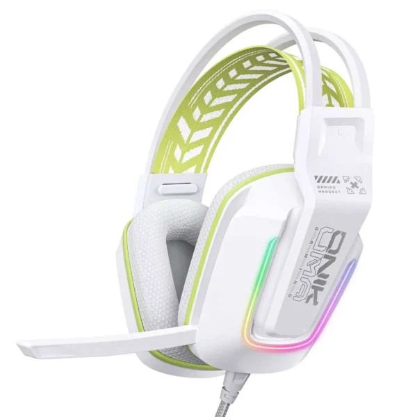 هدست سیم دار گیمینگ مدل X13 برند ONIKUMA اونیکوما -رنگ سفید-جک3.5+USB-نویزکنسلینگ ANC -گارانتی سریر سرویس