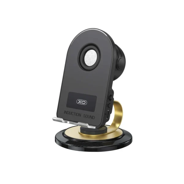 نگهدارنده موبایل رومیزی اسپیکر دار مدل F68 برند XO ایکس او-رنگ مشکی-بلوتوث- گارانتی تست و اصالت کالا