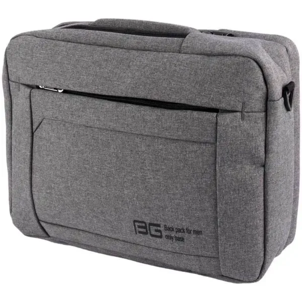 کیف لپ تاپ دستی مدل B0132 برند BG  خاکستری - سه کاره - 15.6 اینچ