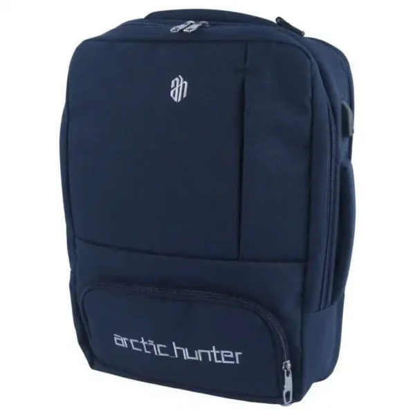 کیف کوله لپ تاپ مدل B0165 برند HUNTER هانتر سرمه ای - 15.6 اینچ