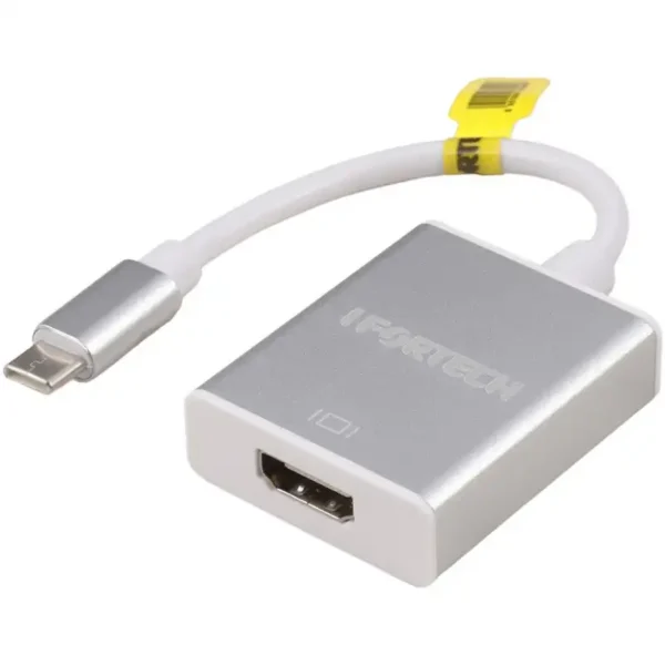 تبدیل TYPE C TO HDMI برند IFORTECH ایفورتک مشکی - پک سفید