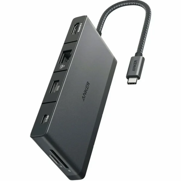 هاب 9 پورت مدل A8373H11 برند ANKER انکر  SD - MICRO SD - HDMI 1.4 - ETHERNET - 2USB2.0 - PD