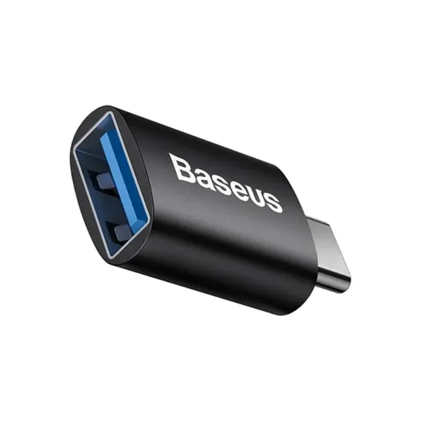 تبدیل OTG TYPE C برند BASEUS بیسوس  مشکی - USB3.0 - گارانتی آونگ