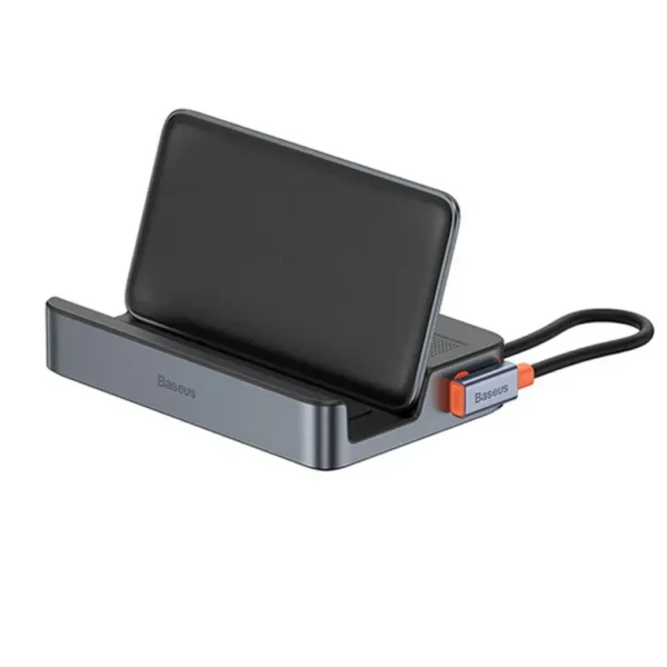 هاب TYPE C مدل GAMERX SERIES OH115 برند BASEUS بیسوس - مشکی USB3.0*3 - PD - HDMI - LAN - گارانتی آونگ