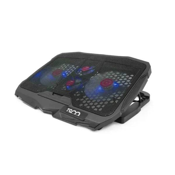 کول پد مدل TCLP3100 برند TSCO تسکو- 4 فن(دو فن بزرگ+دو فن کوچک)+رنگ مشکی مناسب تا 17 اینچ-گارانتی توسن سیستم