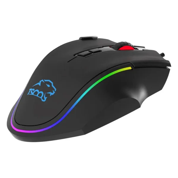 موس تسکو رنگ مشکی-8 کلید با قابلیت برنامه ریزی-12800 DPI -گارانتی توسن سیستم