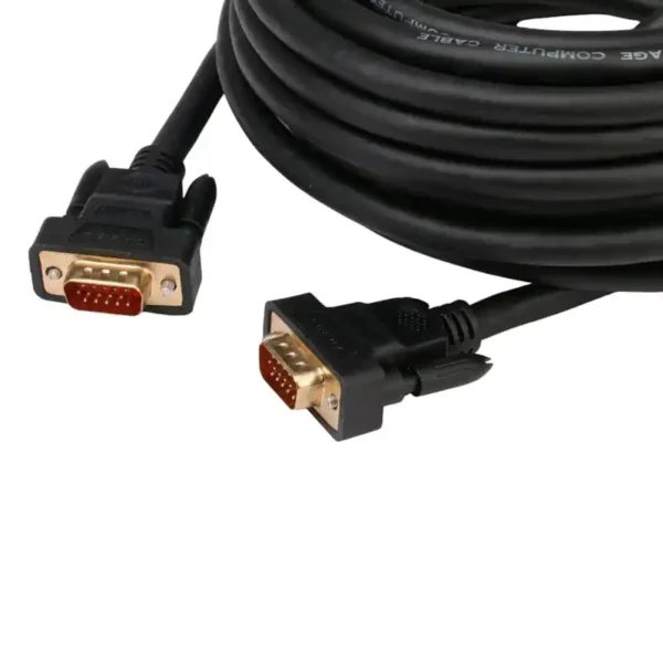 کابل VGA FULL COPPER متراژ 10 متر برند VASEL واصل-رنگ مشکی-گارانتی 36 ماهه واصل