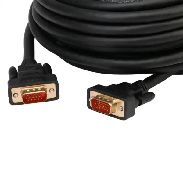 کابل VGA FULL COPPER متراژ 20 متر برند VASEL واصل-رنگ مشکی-گارانتی 36 ماهه واصل