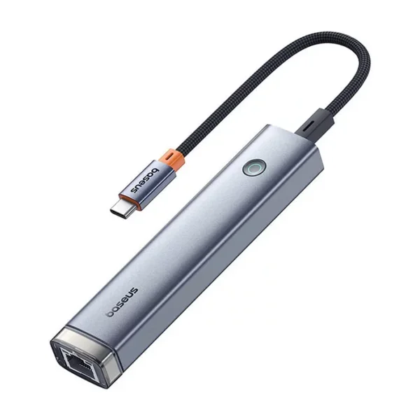 هاب 5 پورت TYPE C مدل OH165 برند BASEUS بیسوس - USB3.0*2  TYPE C - HDMI - LAN1000 - گارانتی اونگ
