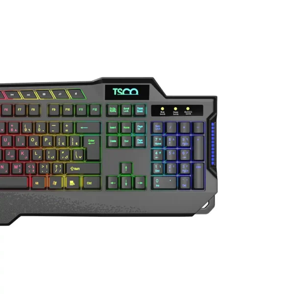 کیبورد سیم دار گیمینگ مدل TK8088 برند TSCO تسکو-رنگ مشکی-RGB -گارانتی توسن سیستم