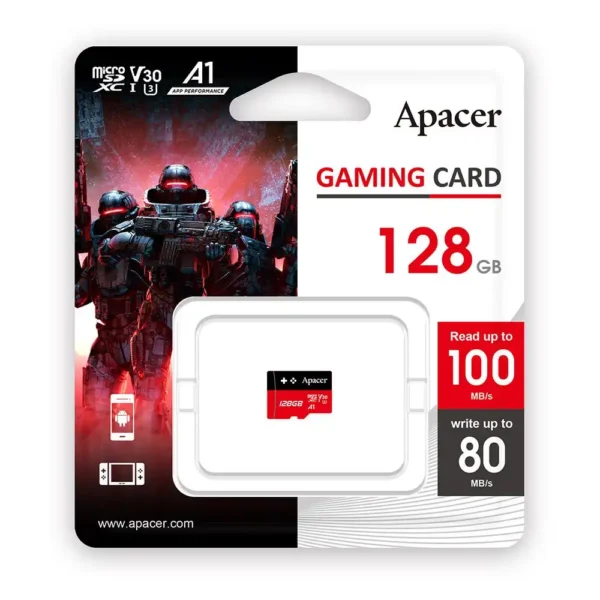 کارت حافظه MICRO SD مدل GAMING برند APACER U3 - CLASS 10 - 128GB - سرعت V30 - گارانتی متین