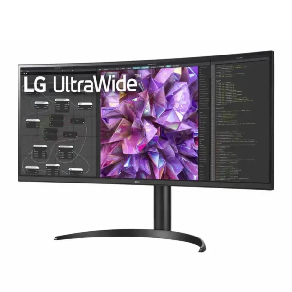 مانیتور خمیده سایز 34 اینچ مدل 34WQ75C-B برند LG ال جی-گارانتی آونگ-قابلیت HDR10- رزولوشن 2K، پنل IPS-اسپیکر داخلی