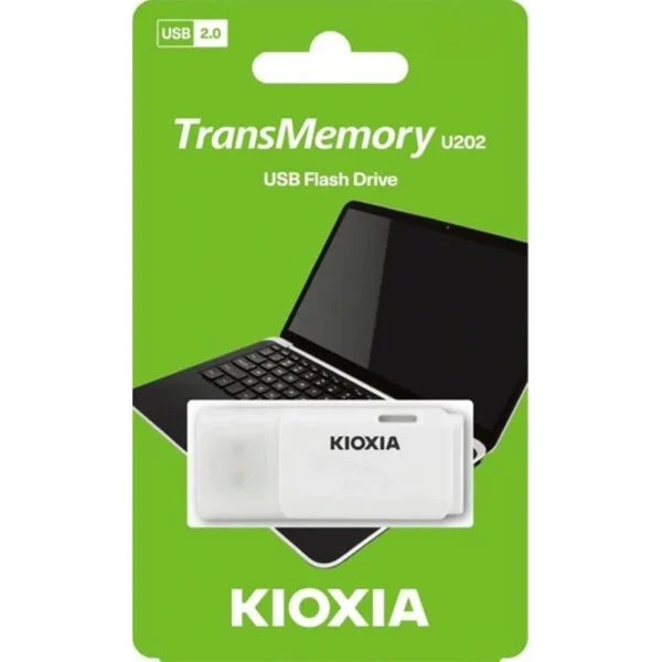 فلش مدل U202 برند KIOXIA کیوکسیا سفید - USB2.0 - 128GB - گارانتی ماتریکس