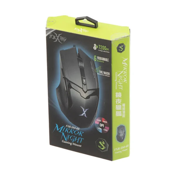 موس سیم دار گیمینگ مدل FXR-SM-66 برند FOXRAY فاکس ری-رنگ مشکی-گا گارانتی تست و اصالت کالا