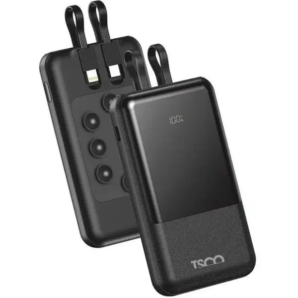 پاور بانک مدل TP936 برند TSCO تسکو -ظرفیت 10000 میلی آمپر- رنگ مشکی-گارانتی توسن سیستم
